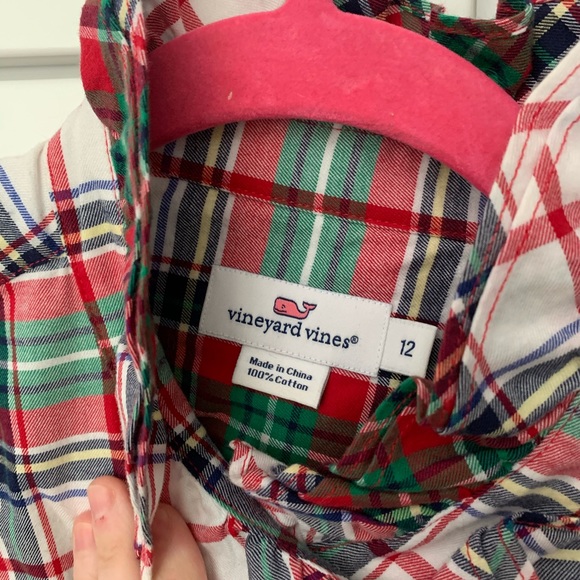 NWOT  Vineyard Vines Flannel shirt with ruffles - Picture 2 of 4